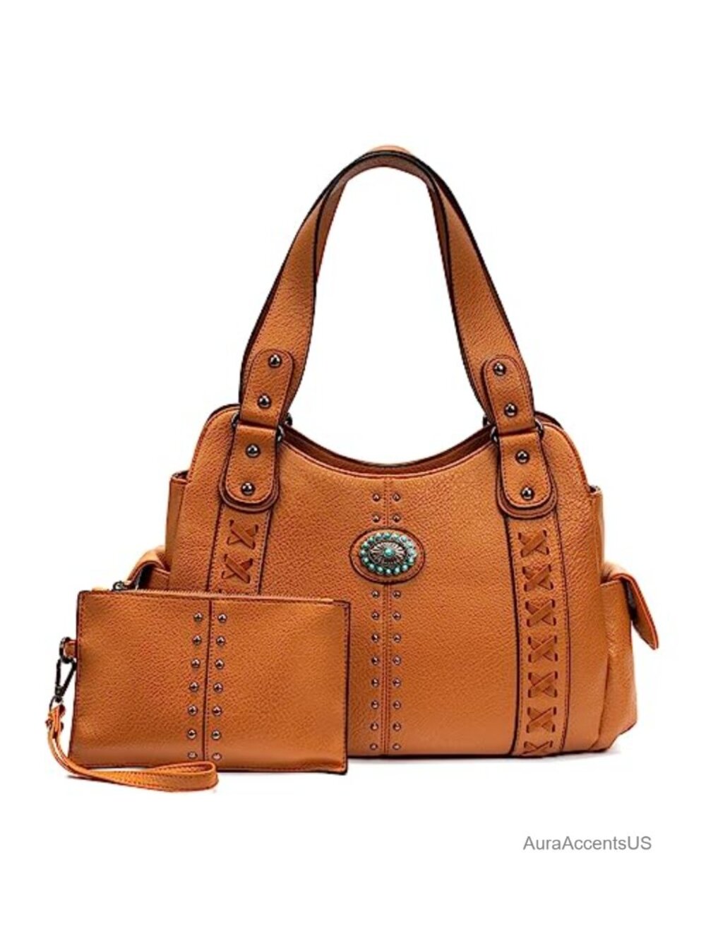 Large Western Tote Bag Top Handle Satchel Shoulder Handbag Vintage Embossed